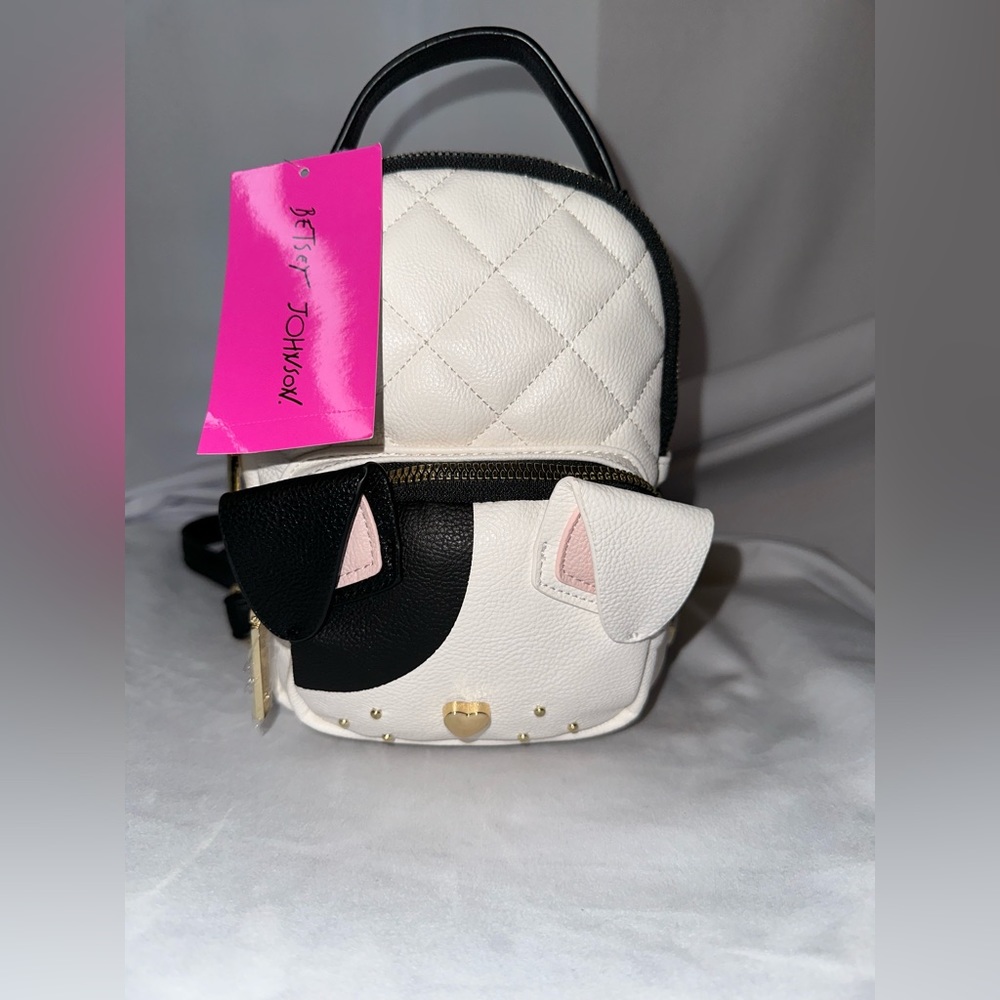 New- Betsey Johnson Mini Dog Puppy Backpack - Picture 1 of 3